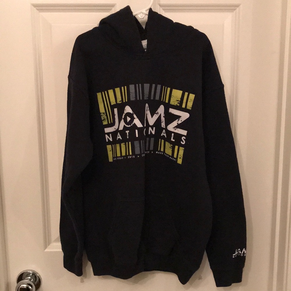 Jamz Nationals sweatshirt with hood, Black, Large